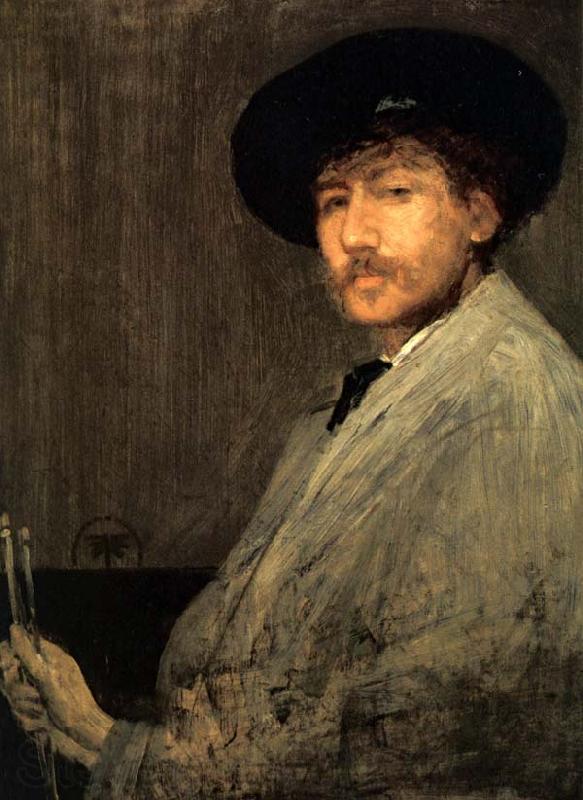 James Abbot McNeill Whistler Arrangement in Grey Portrait of the Painter Norge oil painting art